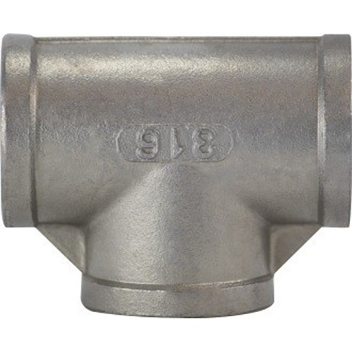Pipe Tee, Tee Fitting/Connector, 3/4 in Nominal, SCH 40 Schedule Rating, 316 Stainless Steel