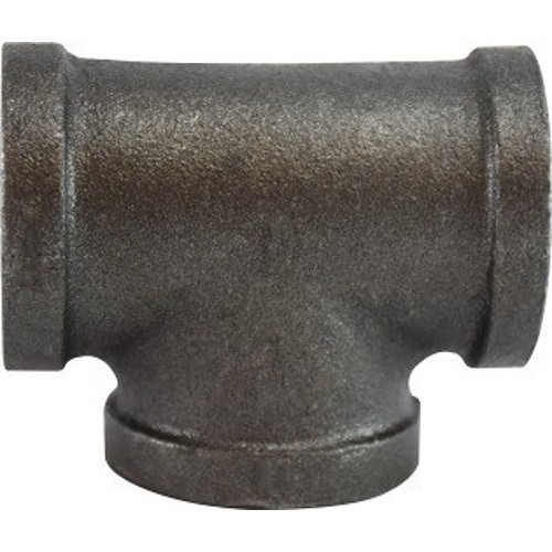 Pipe Tee, Tee Fitting/Connector, 1/8 in Nominal, Malleable Iron, Black