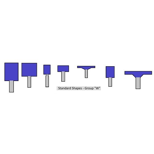 Modern Abrasive W154 Mounted Point, Point Shape Code: GPW154OD1, Standard Point Shape, 3/16 in Head Dia, 1/2 in Head Length, 1/8 in Shank Dia