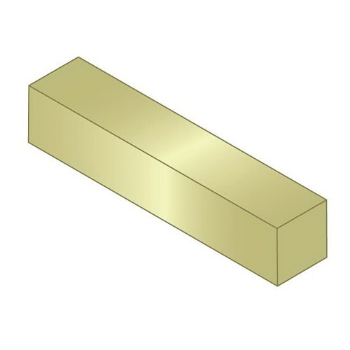 MAK-A-KEY 310202-305 Metric Undersized Keystock, 305 mm L x 2 mm W x 2 mm H, Carbon Steel, Zinc Yellow Trivalent