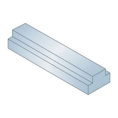 MAK-A-KEY SK06-2 Type 2 Imperial Step Keystock, 3/16 in H x 3/8 in W Base, 1/8 in H x 1/4 in W Step, Carbon Steel