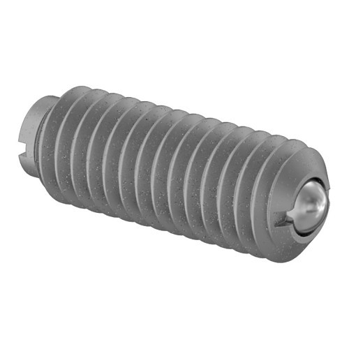 Spring Plunger, Ball Threaded, 10-32 Thread, Stainless Steel Body, 440C Stainless Steel Nose