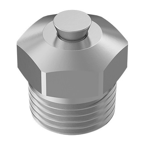 Pressure-Relief Vent, Straight Safety, NPTF Male, 1 to 5 psi Pressure, Steel, Zinc Plated, 1/8-27