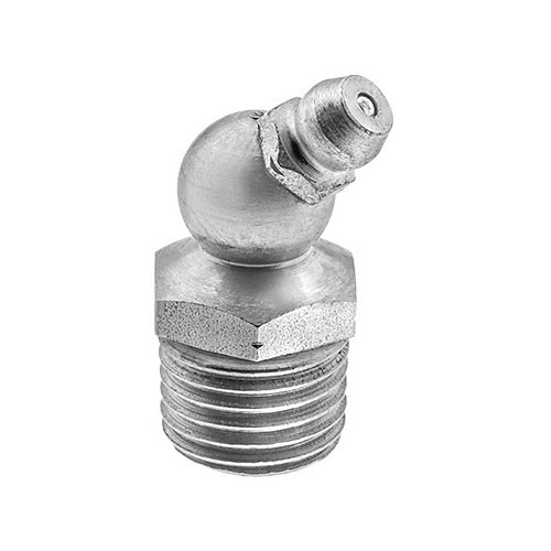 Grease Fitting, 1/4-28 Thread, 303 Stainless Steel, 13/64 in Shank Length