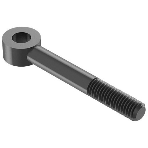 Rod End Bolt, 1/2-13, 4 in Shank Length, Black-Oxide Carbon Steel