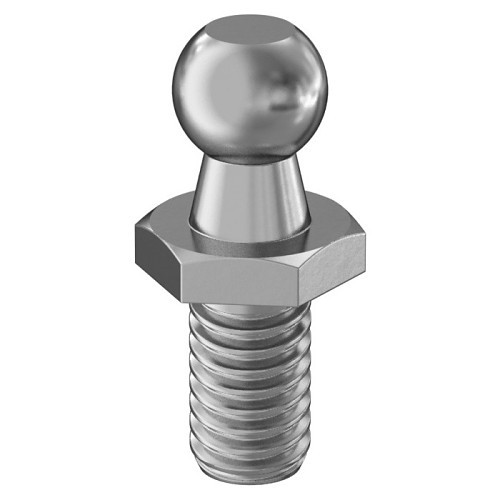 Ball Stud, 5/16-18 Thread, Steel, Zinc Plated