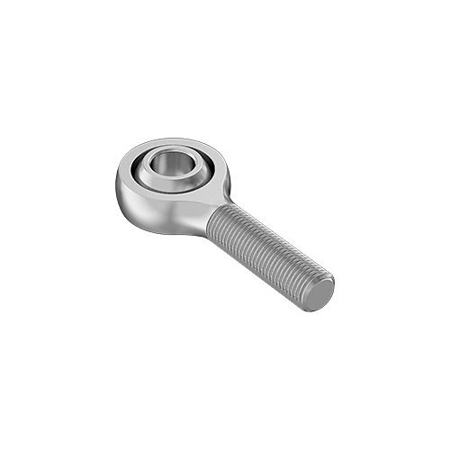 Rod End, Ball Joint, 3/8-24, Carbon Steel, Left Hand Male Threaded Thread, 1-15/16 in Shank, Zinc Plated