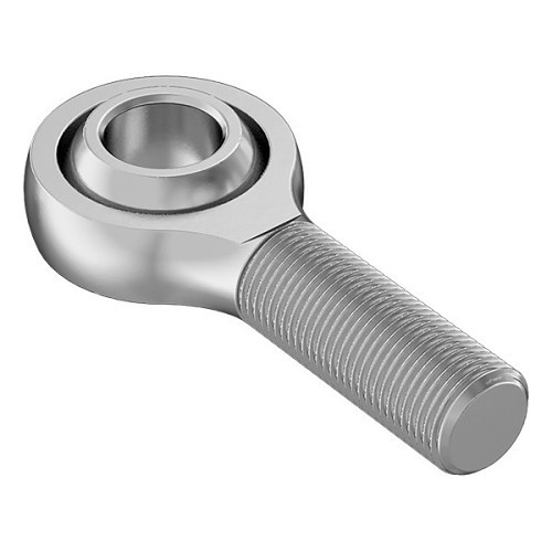 Rod End, Ball Joint, 5/8-18, Carbon Steel, Male Fully Threaded Thread, 2-5/8 in Shank, Zinc Plated