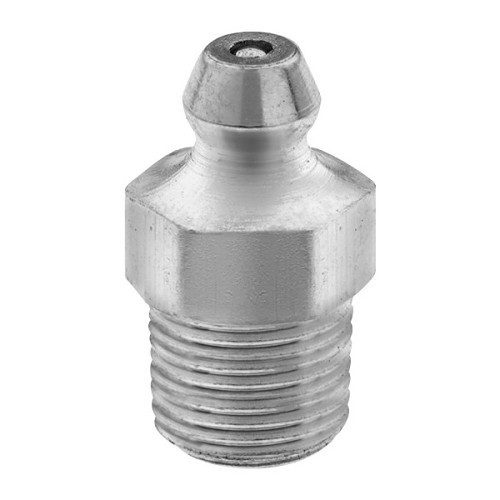 Grease Fitting, M6 x 1 mm Thread, Zinc Plated, Steel, 14 mm Shank Length
