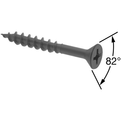 Wood Screw, #10 Diameter - Thread, 2 in L, Flat Head, Phillips Drive