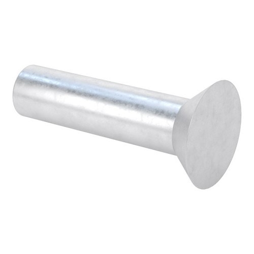 Solid Rivet, 1/4 in Dia, 1 in Length, Flush, 1100 Aluminum