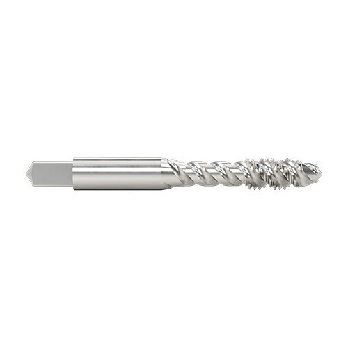 Combination Drill and Tap, Chip-Clearing, M8 x 1.25 mm Thread, 6.7 mm Drill, 3 Flutes, Right Hand Cutting, Square Shank, High Speed Steel