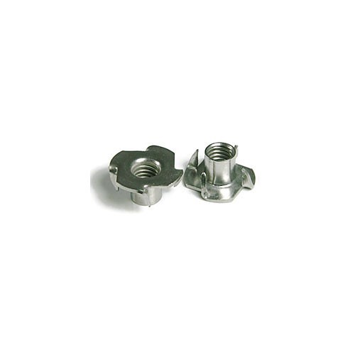 T-Nut, 1/2-13 in, Imperial, 4 Prongs, For Wood