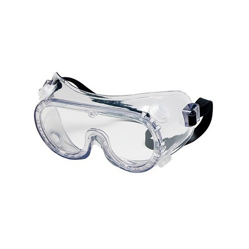 MCR Safety 135-2235R; 2235R Protective Goggles, UV-AF Anti-Fog Lens Coating, Clear Lens, Yes UV Protection, Rubber Strap, Clear Frame
