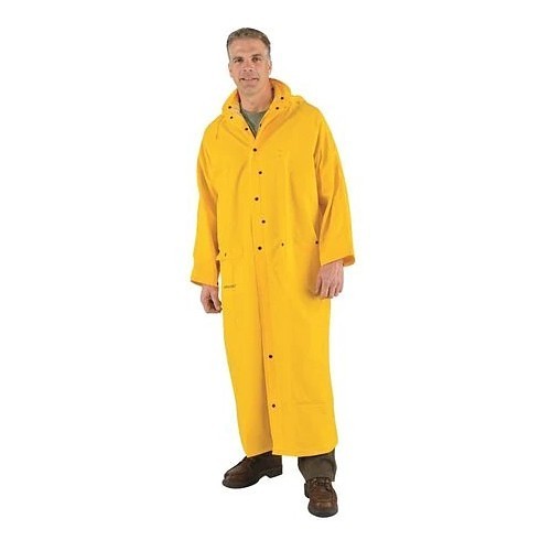 MCR Safety 260C4XL Rainsuit, 4X-Large, Yellow, PVC/Poly, Detachable