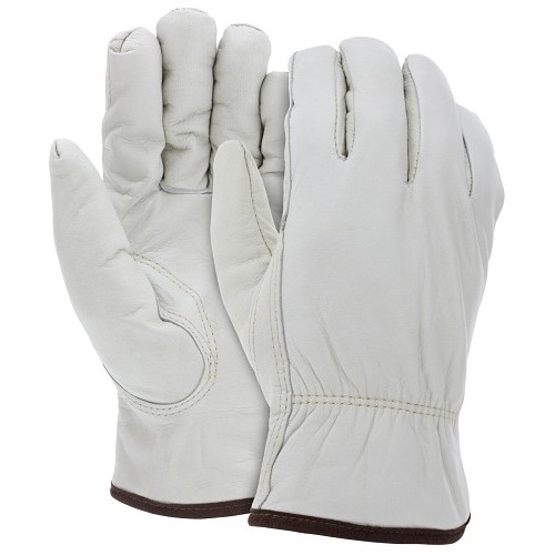 MCR Safety 3266L Work Gloves, Driver Glove Type, Large, #9, Beige, SlipOn Cuff, Thermosock
