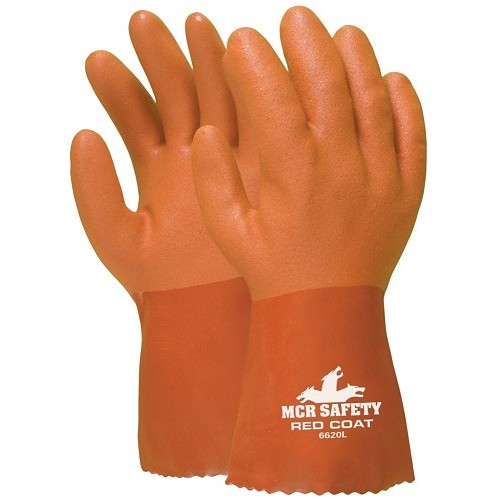 MCR Safety 6620XL Chemical Resistant Gloves, X-Large, #10, White, Foam, 10 in Length, Gauntlet Cuff