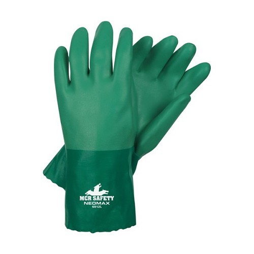 MCR Safety NeoMax™ 6912M General Purpose Work Gloves, Standard Finger/Wing Thumb, Medium, #8, Single Dipped Latex Palm, Single Dipped Latex, Royal Blue, Gauntlet Cuff, Latex, Resists: Abrasion, Cut, Puncture and Tear, Interlock