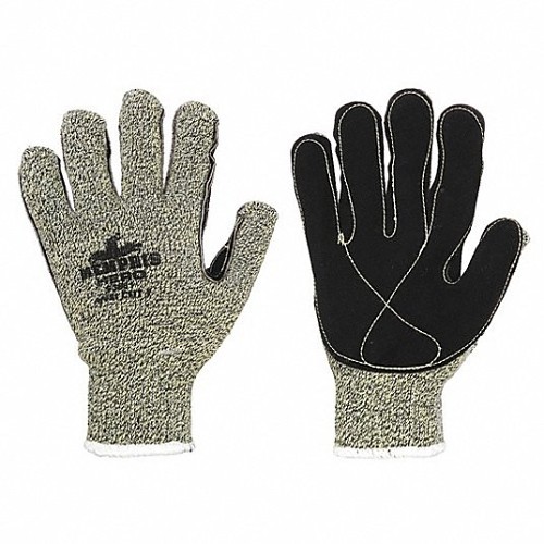 MCR Safety 93861S Welding Gloves, Small, #7, Kevlar®, Yellow, Kelvar®, Knit Wrist Cuff, 11-3/4 in Length, 7 ga Glove Material Thickness