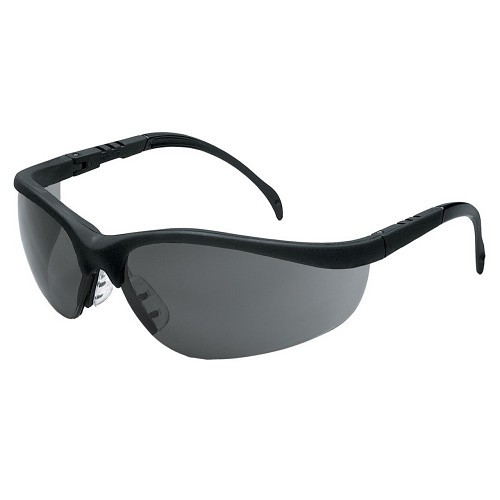 MCR Safety Klondike® KD112 Safety Glasses, Duramass Hard Coat Lens Coating, Gray Lens, Half Framed, Black Frame, Nylon Frame, Polycarbonate Lens, Universal