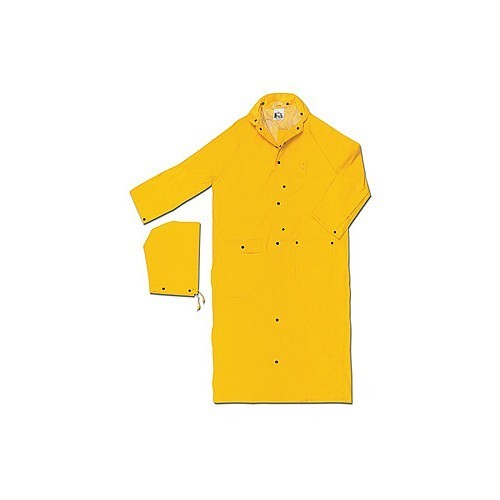 MCR Safety MCR260CX3 Rainsuit, 3X-Large, Yellow, Polyester/PVC, 60 in Inseam Length, Detachable, 63 in Chest