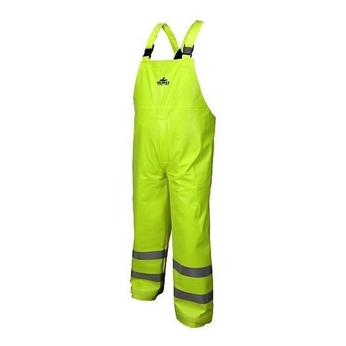 MCR Safety MCRBJ238BPX2 Rain Pant, 48 in Waist, 29-1/4 in Inseam Length, Fluorescent Lime, PVC/Nomex, 2X-Large