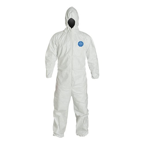 MCR Safety DuPont™ Tyvek® TY127SXL Disposable Coverall, X-Large, White, Olefin, 56 in Chest, 31 in Inseam Length