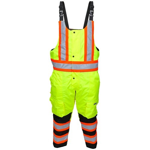 MCR Safety VT38BPL Rainwear Winter Pant, 29.53 in Inseam Length, Fluorescent Lime/Orange/Black, Polyester, Large