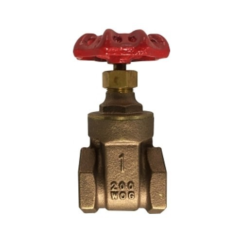 MIDCO 940132 Gate Valve, 1/2 in Nominal, NPT, Brass Body, Import