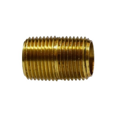 MIDLAND INDUSTRIES 28131 Pipe Nipple, 1/8 in Nominal, 0.75 in Close Length, Brass, Yellow, NPTF End Style