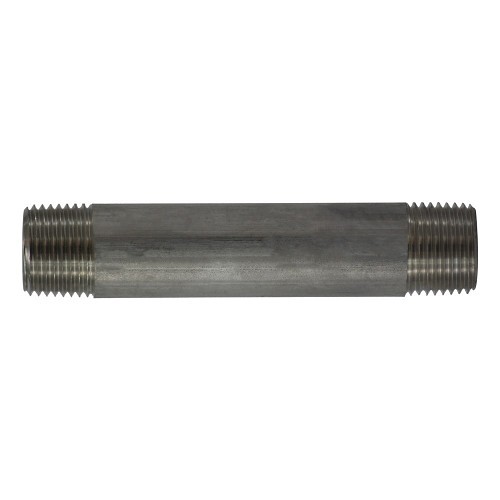 MIDLAND INDUSTRIES 49064 Pipe Nipple, 1/2-14 Nominal, MNPT End Style, 3 in Length, 316 Stainless Steel, SCH 40/STD Schedule, Welded Method of Manufacture