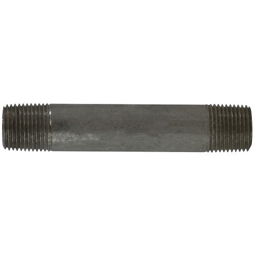 MIDLAND INDUSTRIES 52041 Pipe Nipple, 3/8 in Nominal, MNPT End Style, 1-1/2 in Length, 316 Stainless Steel, SCH 80/XH Schedule, Seamless Method of Manufacture