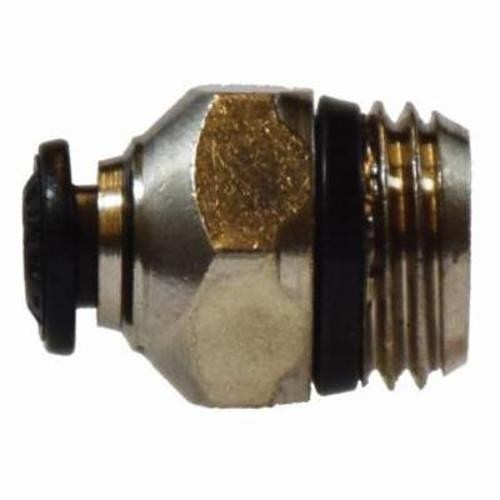 Midland Industries 20634N Straight Tube Adapter, 8 mm Nominal, Push-In x MIP End Style, Brass