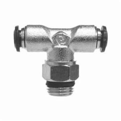 Midland Industries 20683N Swivel Branch Tee, 6 mm Nominal, Push-In x Push-In x MNPT End Style, Brass