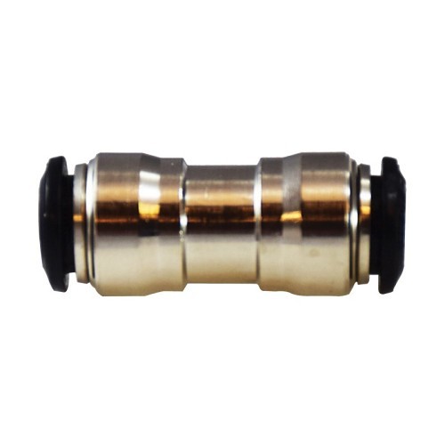 Midland Industries 20727N Bulkhead Union, 8 mm Nominal, Push-In End Style, Brass