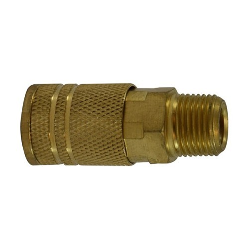 Midland Metal Manufacturing 28552 Pipe Coupler, Coupler, 1/4 in Nominal, Male, Brass