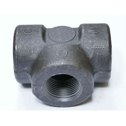 Threaded Tee, 1 in Nominal, Forged steel