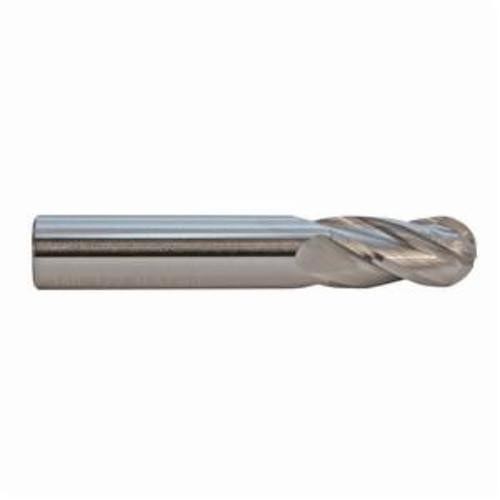 M.A. Ford® TuffCut® GP 14003120 Ball Nose Center Cutting End Mill, 1/32 in Dia Cutter, 5/64 in Length of Cut, 3 Flutes, 1/8 in Dia Shank, 1-1/2 in OAL, Uncoated