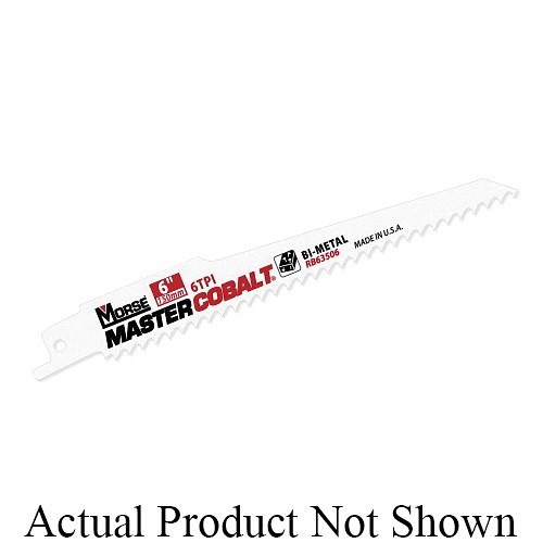 M.K. Morse® 398794 Tapered Body Reciprocating Saw Blade, 9 in L x 3/4 in W, 6, Bi-Metal Body