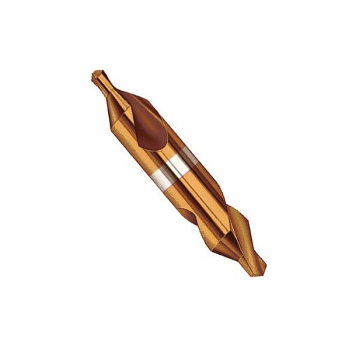 Magafor® 80091504000 0915 Series Form A Short Length Center Drill, #4 Drill - Wire, 1/8 in Drill - Fraction, 0.125 in Drill - Decimal Inch, 60 deg Included Angle, 118 deg Point Angle, M42 HSS-E Cobalt, Red'X Coated
