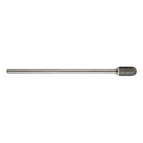 Magnum 7CX116DC 7000CX Extra Long Shank Carbide Burr, Radius End, Cylindrical - Radius End (Shape SC) Head, 1/4 in Dia Head, 1/2 in L of Cut, Double Cut Cut