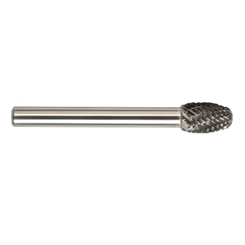 Magnum 7E116ADC 7000E Carbide Burr, Oval (Shape SE) Head, 1/4 in Dia Head, 3/8 in L of Cut, Double Cut Cut