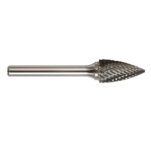 Magnum 7G116ADC 7000G Carbide Burr, Pointed End, Tree Pointed (Shape SG) Head, 1/4 in Dia Head, 5/8 in L of Cut, Double Cut Cut