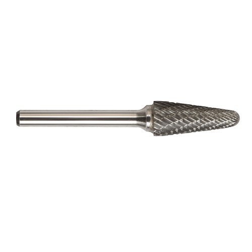 Magnum 7L116ADC 7000L Carbide Burr, Radius End, Taper Radius (Shape SL) Head, 1/4 in Dia Head, 5/8 in L of Cut, Double Cut Cut