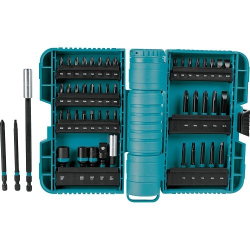 Makita® A-98348 Driver Bit Set, Imperial System of Measurement, 50 Piece, For Use With: High Torque Impact Drivers And Driver-drills, Steel