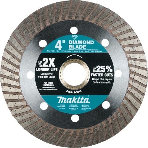 Makita® E-02602 Diamond Saw Blade, 4 in Blade Dia, 7/8 in, 20 mm, 5/8 in