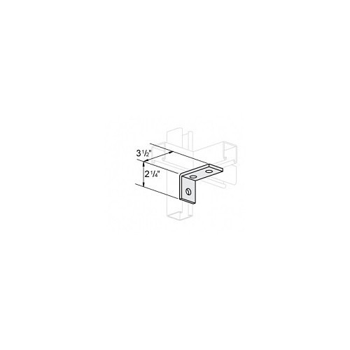 Corner Angle, Number of Holes: 3, 3-1/2 in Length, 2-1/4 in Width, 1/4 in Thickness, 316 Stainless Steel