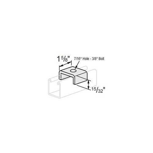 Saddle Washer, Number of Holes: 1, 1-5/8 in Length