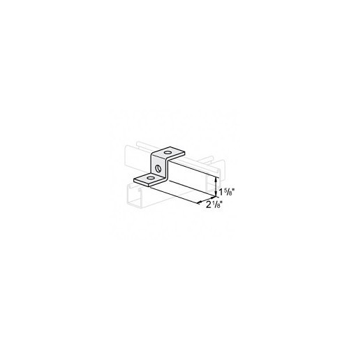 Z-Support, Number of Holes: 3, 3-3/4 in Length, 1-5/8 in Width, For 1-5/8 in Struts