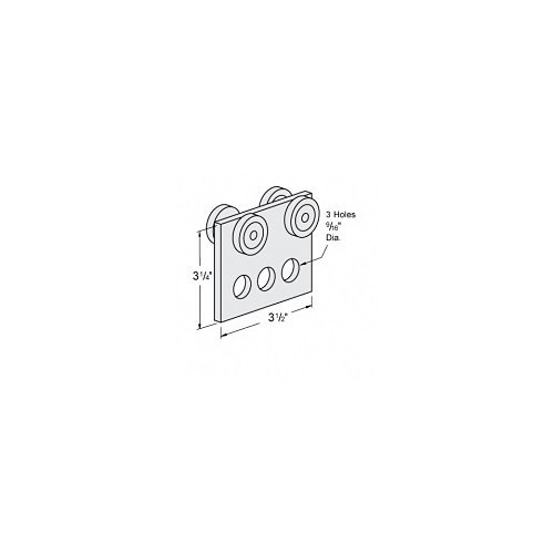 Channel Trolley, 3-1/2 in Length, 3-1/4 in Height, Number of Wheels: 4, For 1-5/8 in Channel/Strut